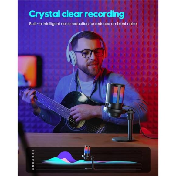 Gaming Microphone, USB PC Mic for Podcasts Videos - Picture 7 of 8